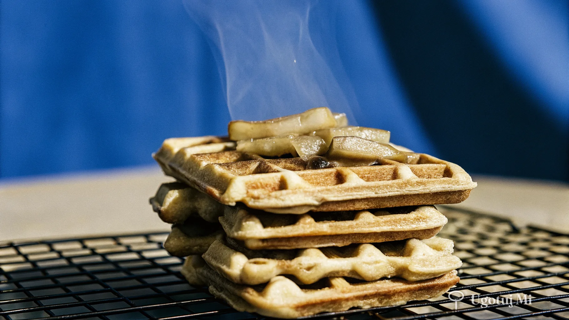 Chrupiące gofry na kratce z widoczną teksturą siateczki | ugotujmi.pl