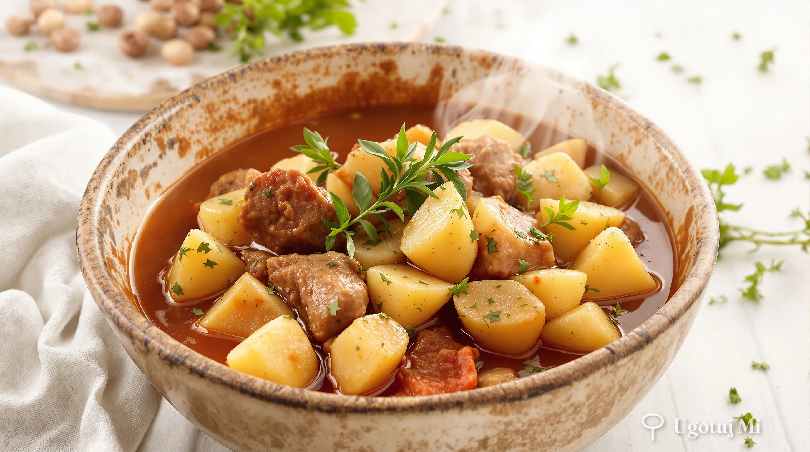 Gulasz wieprzowy z ziemniakami - przepis krok po kroku