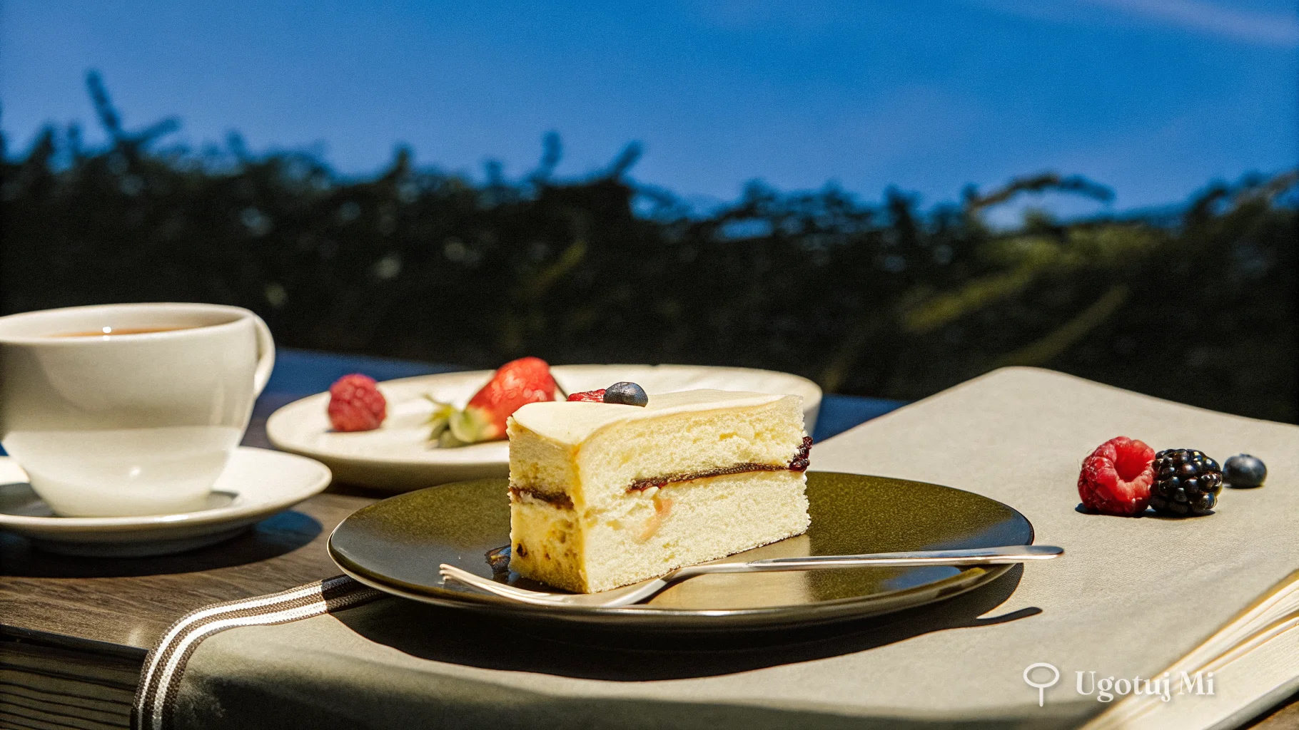 Łatwe ciasto jogurtowe - podanie | ugotujmi.pl