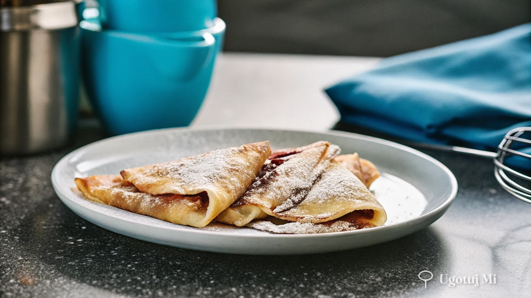 Naleśniki z marmoladą i cukrem pudrem - przepis