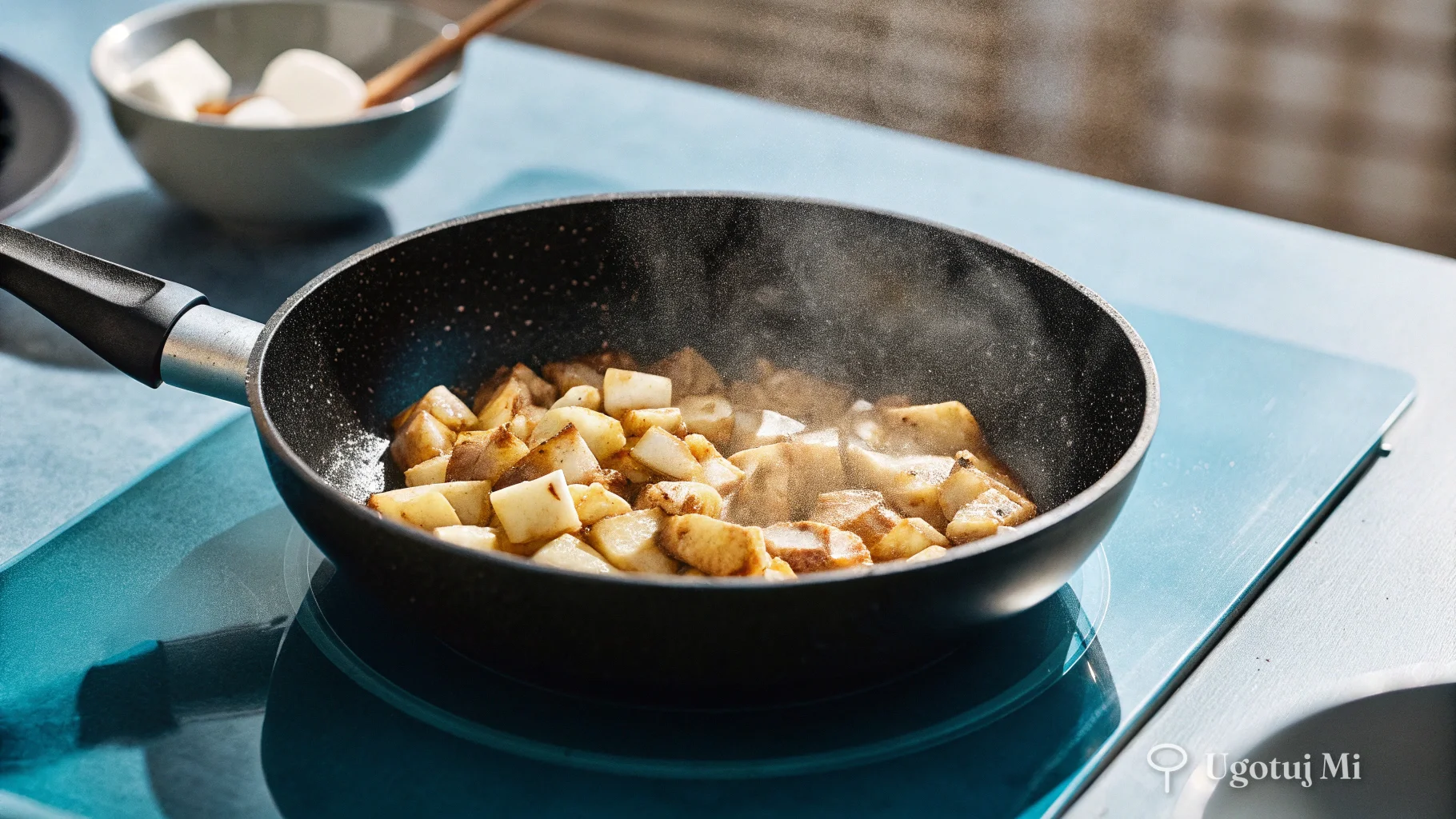 Podsmażane jabłka z cynamonem na patelni | ugotujmi.pl