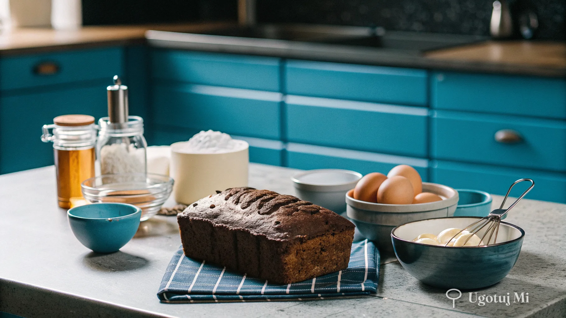 Składniki do piernika ułożone na blacie kuchennym | ugotujmi.pl