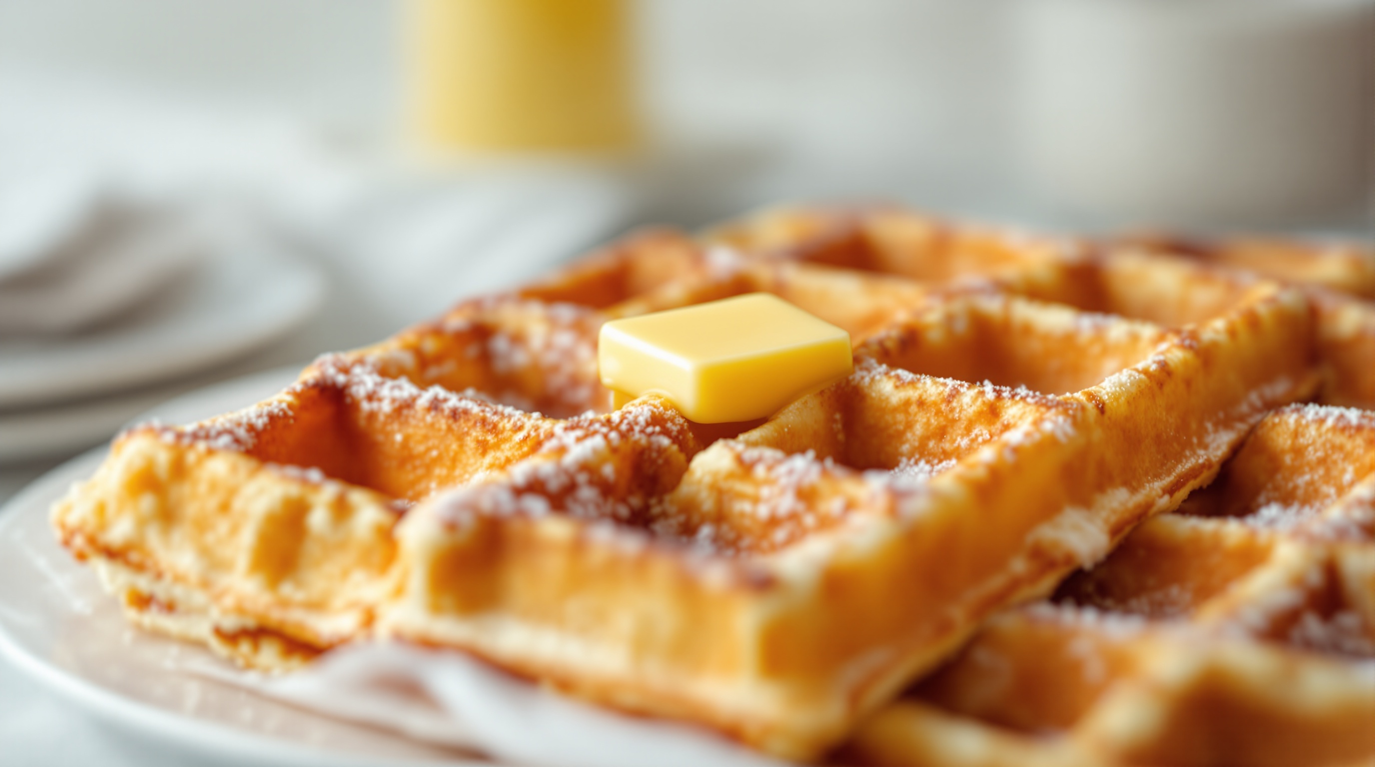 Przepis na idealne gofry - puszyste i chrupiące - podanie | ugotujmi.pl