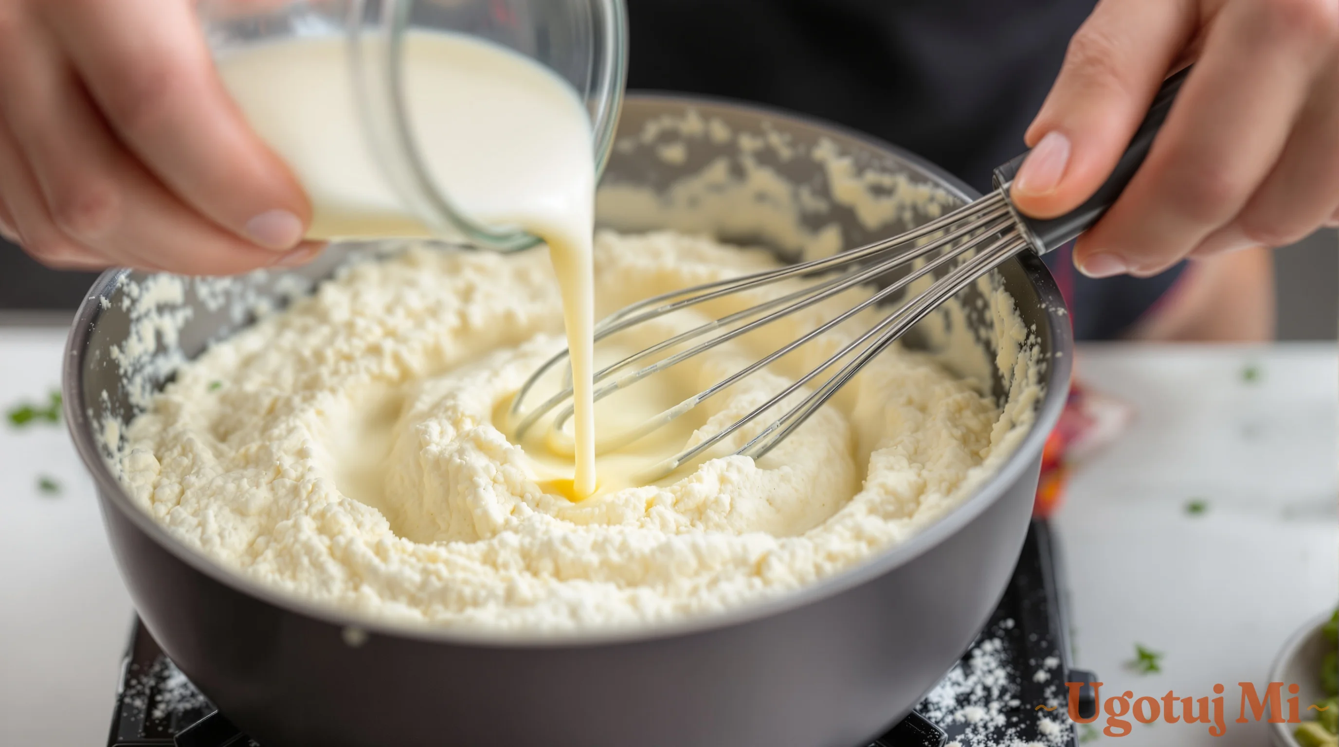 Sos beszamelowy - podstawowy przepis krok po kroku - podanie | ugotujmi.pl