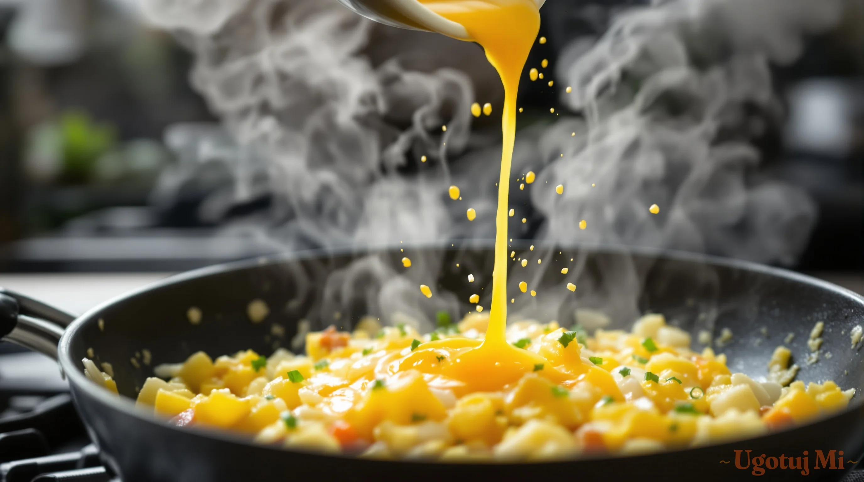 Szybka jajecznica z ziemniakami - obiad gotowy w 20 minut - przygotowanie | ugotujmi.pl