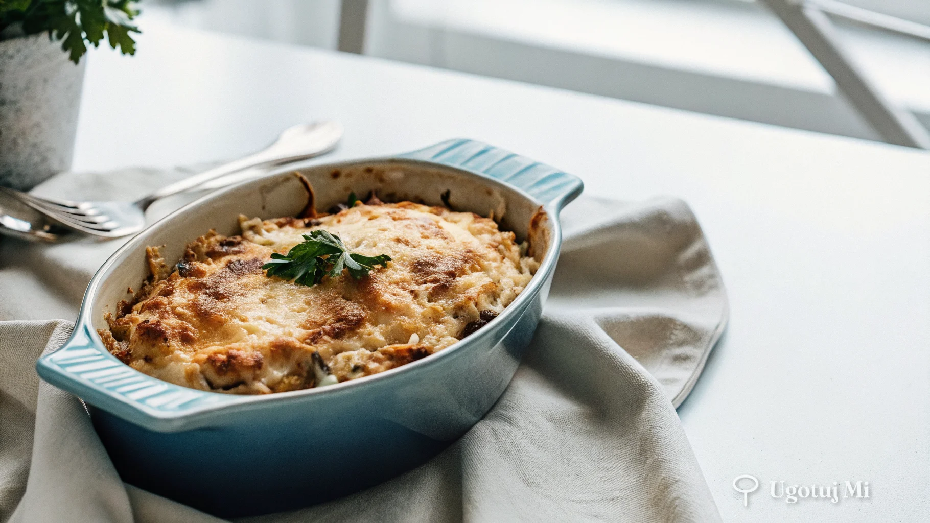 Zapiekanka z ryżem i kurczakiem - szybki obiad w 30 minut