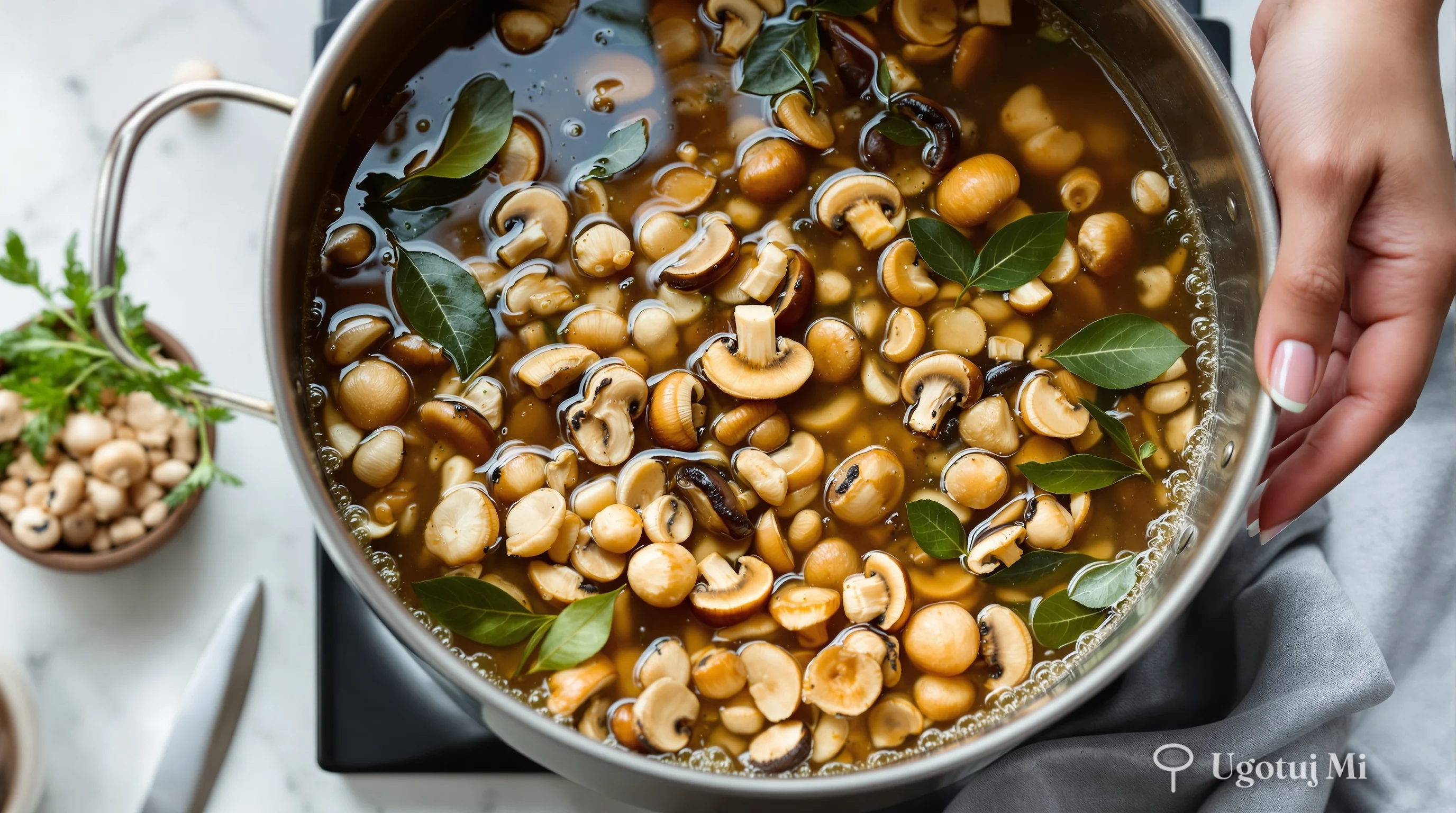 Gotowanie wywaru z suszonych grzybów w garnku | ugotujmi.pl